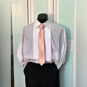 Blush Champagne Pink Tie Wedding Prom Tuxedo Self Tie Satin New